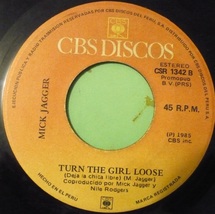 MICK JAGGER Just Another Night /Turn the Girl Loose 7” 45rpm PERU Rolling Stones - $12.00