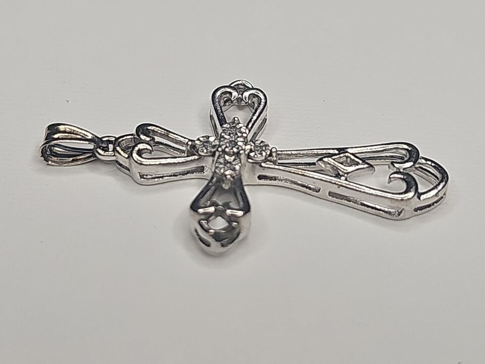 Silver 925 Fashion Cross Crucifex Charm Pendant Item image 5