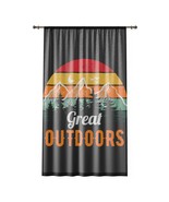 Retro Great Outdoors Personalized Photo Window Curtain, 50&quot; x 84&quot;, Polye... - £51.11 GBP