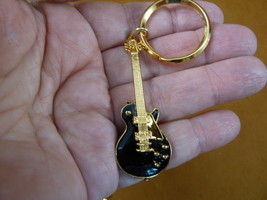 (M306-B) Black GIBSON LES PAUL1959 electric Guitar KEY CHAIN gold pickgu... - $28.80