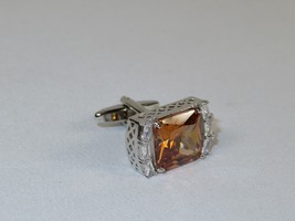 Men J.Valintin Cufflinks With Bold Stones Plated Gold Vito Rofolo V45-1 image 2