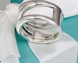 Size 5.5 Tiffany &amp; Co Silver ZigZag Le Circle Crossover Ring - £179.44 GBP