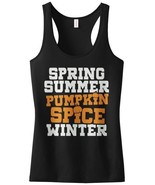 Spring Summer Pumpkin Spice Winter Racerback Tank Top - Womens Black XL - £11.76 GBP