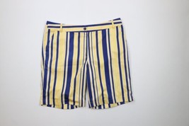 Vintage 90s Streetwear Womens 16 Striped Color Block Baggy Fit Chino Shorts - £30.89 GBP