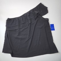 NWT Apt 9 Off Shoulder Blouse Ruffled XXL  Pullover Top Shirt Elastic Black - $18.99