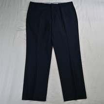 Lands&#39; End 40 x 32 Navy Blue Traditional Fit Wool Mens Dress Pants - £15.97 GBP