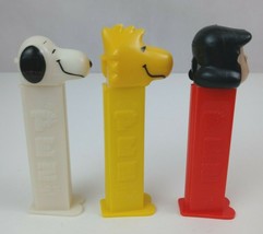Vintage 1990s Lot Of 3 Peanuts Pez Dispensers Snoopy, Woodstock, &amp; Lucy - $12.60