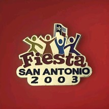 Fiesta San Antonio 2003 Pin Gold Tone Enamel - £7.84 GBP