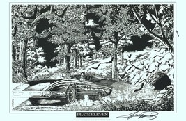 Batman 1989 SIGNED George Perez DC Comics Art Portfolio Print ~ Batmobile - £54.37 GBP