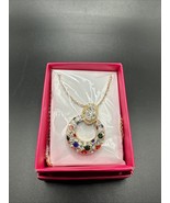 Studio 1886 Multi-Pave Pendant Necklace - Gold Plated - NIB Free Shipping - $18.00