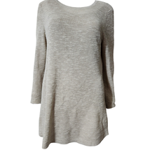 Eileen Fisher Small Beige Linen Blend Waffle Knit Tunic - £26.72 GBP