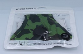 Adult Reusable Face Mask - Includes 2 Filters - One Size - Camo - £6.04 GBP