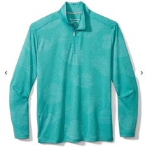 Tommy Bahama Big &amp; Tall Size 2XLT Green Gulf Shore Delray 1/2-ZIP Pullover - £41.42 GBP