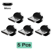 5Pcs Universal Magnetic Tips for Round Magnetic Cable Type C  MiUSB Magnet Repla - £5.77 GBP