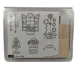 Stampin&#39; Up Sweet of You 6 piece Wooden Unmounted Stamp Set 2004 - £12.63 GBP