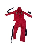 Kids&#39; Fire Dragon Ninja Two Piece Costume/Disguise in Red/Black Size XL ... - £21.22 GBP