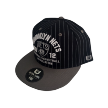 Brooklyn Nets NBA Ultra Game Pinstripe Adjustable Snapback Hat Black/Gray OSFM - £24.53 GBP