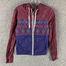 Empyre Windbreaker Jacket Women&#39;s Small Hooded Full Zip Drawstring Polye... - $328.09 MXN