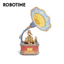 Robotime DIY Rotatable Music Box Gramophone 3D Puzzle Assembly Toy Gift - £121.29 GBP