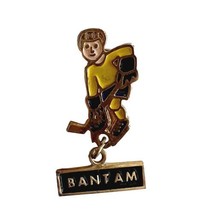 Bantam Yellow Jersey Vintage Hockey Pin Enamel Filled Sports Collectible... - £20.16 GBP