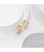 Starburst Ring-Celestial Ring-14k Solid Gold Dainty Ring-Small Signet Ring - $408.00