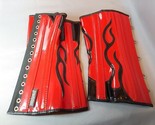 Spats Gaiters PVC Red Black Flame Deadly Belgium made Club Ankle Fetish ... - $39.55