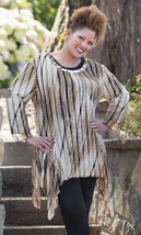 MIB Making It Big Plus Size Sheer Over Blouse Tunic Shades of Browns 1X 2X - £22.64 GBP