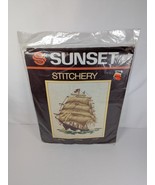 Vintage Sunset Stitchery Before The Wind 16&quot; x 20&quot; By Eileen Violet # 2501 - $26.34 CAD