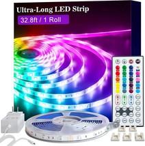 LED Strip Lights, 32.8ft 1 Roll RGB 5050 LED Lights for Bedroom, Room, Kitchen, - £14.63 GBP