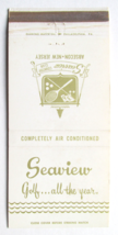 Seaview Country Club - Absecon, New Jersey 30 Strike Matchbook Cover Golf NJ - £1.42 GBP
