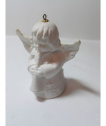 Goebel angel bell ornament W. Germany 1976 playing a horn unpainted - $15.49 CAD