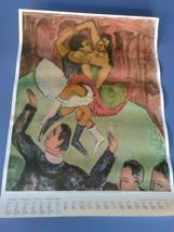  old poster almanac 1982 artist Ernst L Kirchner    month February   1982 - £37.94 GBP