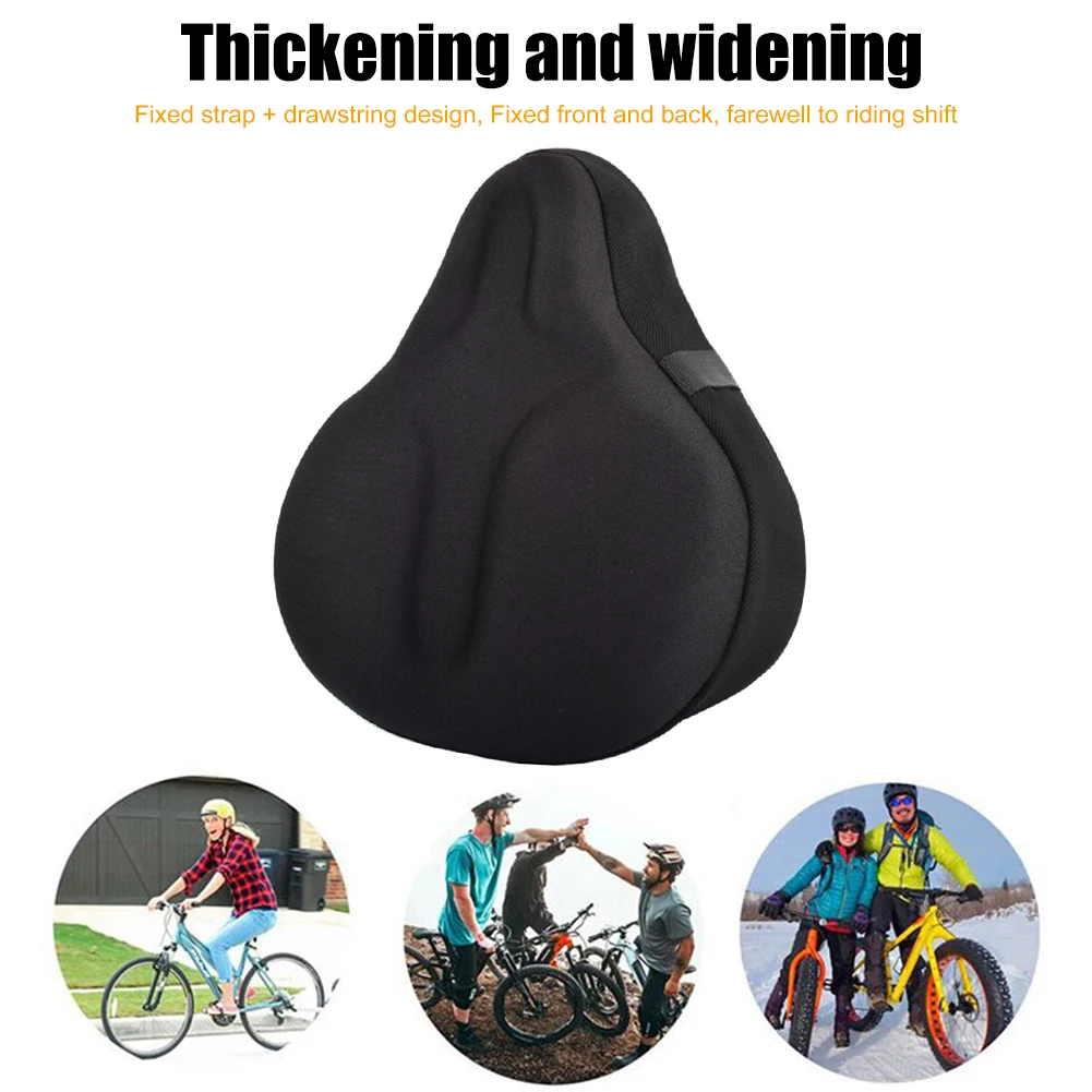 Soft Bicycle Saddle Thicken Electric Bike Seat Cover Comfortable Sponge Cushion  - £94.54 GBP
