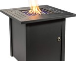 Teamson Home Outdoor Sq.Are 30&quot; Propane Gas Fire Pit Table With Steel Base. - £196.49 GBP