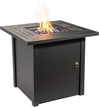 Teamson Home Outdoor Sq.Are 30&quot; Propane Gas Fire Pit Table With Steel Base. - £195.11 GBP