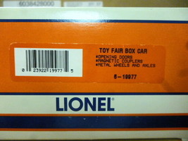 LIONEL 6-19977 TOY FAIR BOX CAR NEW IN BOX -  S25 - $23.20