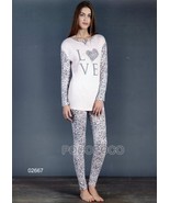 Pajamas Crew-Neck Women&#39;s Long Sleeve Long Trousers Viscose Linclalor 02667 - $50.99 CAD+