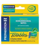 LOT OF 4 X Preparation H Totables Hemorrhoid Wipes with Witch Hazel for ... - $21.97 CAD