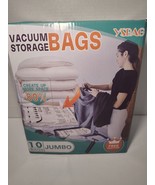 10 Pack Jumbo Vacuum Storage Bags with Hand Pump, 80% Storage Space Savi... - $455.29 MXN