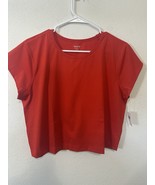 Old Navy Active Powersoft Red Crop Short Sleeve Workout Shirt Size XL Tall - $19.99