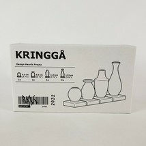 Ikea Kringga Decorative Ceramic Vase Set of 4 White  New - $486.23 MXN