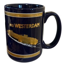 VTG Holland America Line ms Westerdam Cruise Ship Mug – Navy with Gold Trim – 4. - $295.80 MXN