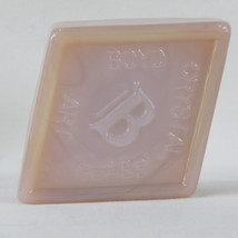Boyd Crystal Art Glass Diamond B Logo Paperweight #21 Crown Tuscan, Pink Slag Gl - £25.57 GBP