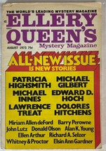 Ellery Queen&#39;s Mystery Magazine Aug 1973 Patricia Highsmith- Who Dies, Who Lives - £7.77 GBP