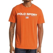 Polo Ralph Lauren Men&#39;s Short Sleeve Sport Crew Graphic T-Shirt Coastal Orange - £33.77 GBP