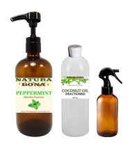 Organic Peppermint Essential Oil Kit: One 16oz Pump of Pure Peppermint Oil, One  - £55.35 GBP