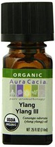 NEW Aura Cacia Organic Essential Oil Ylang Ylang III 0.25 Fluid Ounce 7.... - $12.99