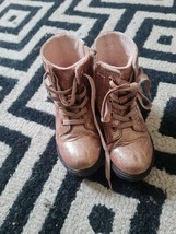 H&amp;M Rosegold Glitter Boots For Girls Size 27 - £17.88 GBP
