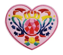 Cute Colorful Heart Embroidered Applique Iron or Sew on Patch 3.5&quot; x 3&quot; - £4.44 GBP+