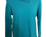 Rafaella Women&#39;s Cowl Neck Sweater Teal Medium - £11.18 GBP